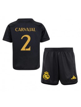 Billige Real Madrid Daniel Carvajal #2 Tredjedraktsett Barn 2023-24 Kortermet (+ Korte bukser)